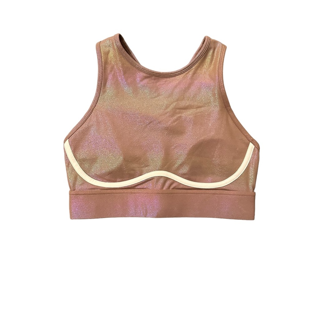 Fabletics Blare Cross-Back High Impact Mocha Irid… - image 3